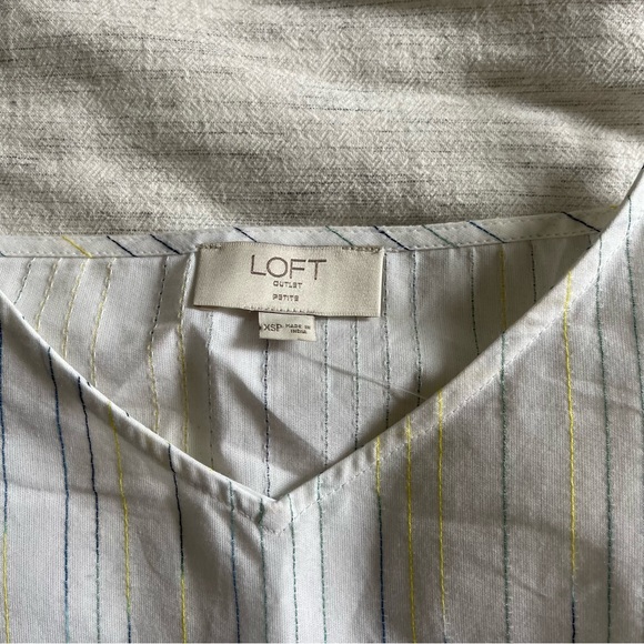 Loft Striped Woven Tank Top - Picture 2 of 5